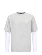 Layered Back Logo Ls Grey Everlast