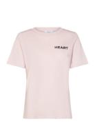 Tee With Heart Embroidery Pink Coster Copenhagen