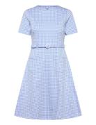 Paulina Houndstooth Dress Blue Jumperfabriken