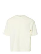 Slhrelaxaspen Interlock Ss O-Neck Tee Cream Selected