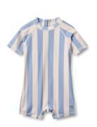 Swimsuit S/S Cas Blue Wheat