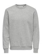 Onsceres Crew Neck Noos Grey ONLY & SONS