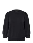 Slwtenny 3/4 Sweat Top Noos Black Selected
