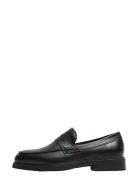 Slmblake Leather Penny Loafer Black Selected