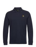 Belstaff Long Sleeved Polo Blue Belstaff