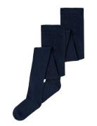 Nknpantyhose Rib 2P Noos Navy Name It