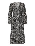 Objleonora L/S Wrap Midi Dress Noos Black Object