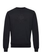 Reg Tonal Shield C-Neck Sweat Black GANT
