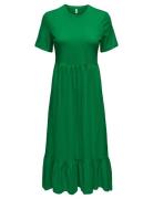 Onlmay Life S/S Peplum Calf Dress Jrs Green ONLY