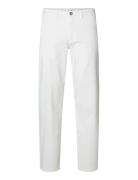 Slm196-Straight New Miles Flex Pant Noos White Selected