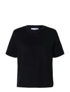 Slwessential Ss Boxy Tee Noos Black Selected