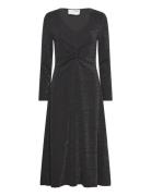 Slfrue Ls Midi Glitter Dress Black Selected