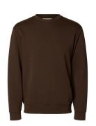 Slmemanuel Soft Crew Neck Sweat Noos Brown Selected