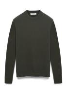 Slmdane Ls Knit Structure Crew Neck Noos Green Selected