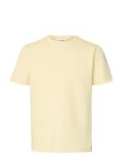 Slhsander Seersucker Ss O-Neck Tee Cream Selected