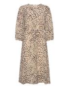 Mschangelina 3/4 Dress Aop Beige MSCH Copenhagen