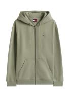 Tjm Reg S Flag Zip Thru Green Tommy Jeans
