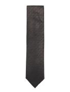Structured Linen Blend Tie 7 Cmstructured Linen Blend Tie 7 Cm Grey Li...