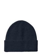 Slmmason Merino Wool Beanie Navy Selected