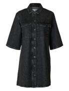 Slfharper Short Dress Black Selected