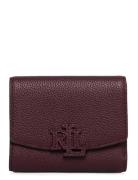 Pebbled Leather-Cmryn Sm Flp-Wlt-Sm Red Lauren Ralph Lauren