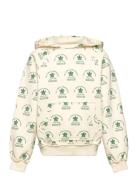 Beaver Kid Hoodie White Flowers Patterned THE ANIMALS OBSERVATORY