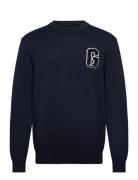 Small Graphic Badge C-Neck Navy GANT