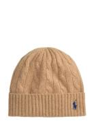 Cable-Knit Wool-Cashmere Beanie Beige Polo Ralph Lauren