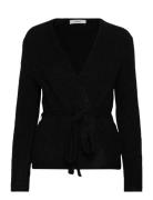 Slfgabella Ls Knit Belt Cardigan Black Selected
