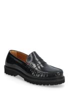 Slmhugo Leather Penny Loafer Noos Black Selected