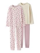 Nkfnightset 2P Aop Noos Pink Name It