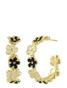 Calista Hoop Ivory/Black/Gold Gold Bud To Rose