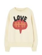 Love Flan Yellow Bear Sweatshirt Cream THE ANIMALS OBSERVATORY
