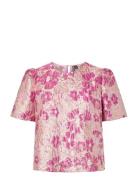 Pcamelia Ss Jaquard Top D2D Pp Pink Pieces