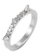 Crown Spike Ring Clear/Gold Silver Bud To Rose