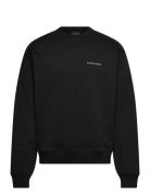 Script Heavyweight Loopback Crew Neck Sweatshirt Black Lyle & Scott