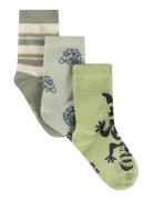 3-Pack Socks Green Minymo