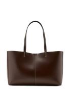 Shopper Bag With Double Handle Brown Mango