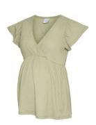 Mlcaileen Tess Ss Jrs Top 2F Khaki Mamalicious