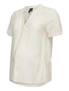 Vmmjosie Ss Emb Top Wvn Cream Vero Moda Maternity