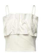 Slfvinelle Pleated Bandeau Top B White Selected