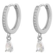 Snö Of Sweden Camille Drop Ring Earring - Silver/Clear
