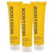 Moss & Noor After Workout Shower Gel Fresh Grapefruit 3 x 150 ml