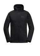 Jack Wolfskin Men's Alpgrat Hooded Full Zip Black