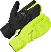 Gripgrab Ride Windproof Deep Winter Lobster Gloves Yellow Hi-Vis