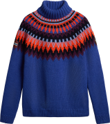 Napapijri Men's Nathaniel Turtleneck Jumper Blue Jacquard