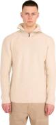 Knowledge Cotton Apparel Men's 1/2 Neck Zip Merino Wool Rib Knit Kelp