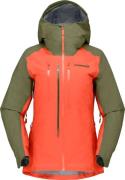 Norrøna Women's Lyngen Gore-tex Jacket Olive Night/Orange Alert