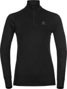 Odlo Women's Active Warm Eco Half-Zip Turtleneck Base Layer Top Black