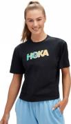 Hoka 1153374Women's Topo Logo Short Sleeve Black